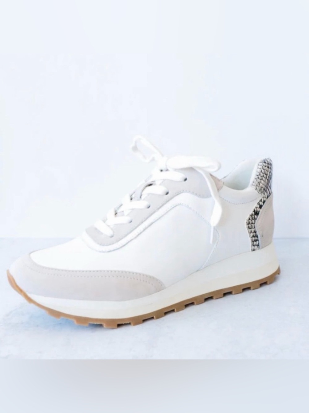 Veronica Beard Hartley Platform Sneakers Glace Leather Suede Size 12